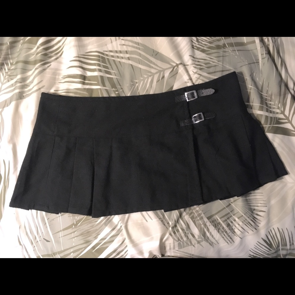Black Mini Kilt Skirt 13”